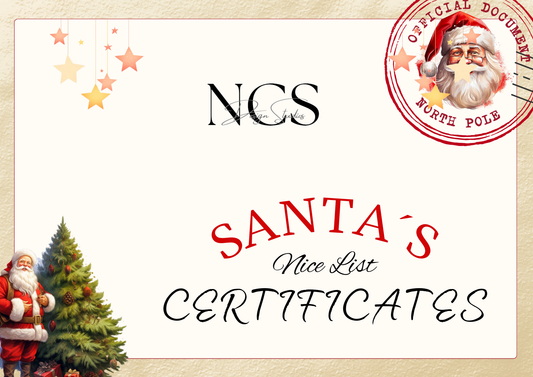 Santa Nice List 5 piece Editable Certificates