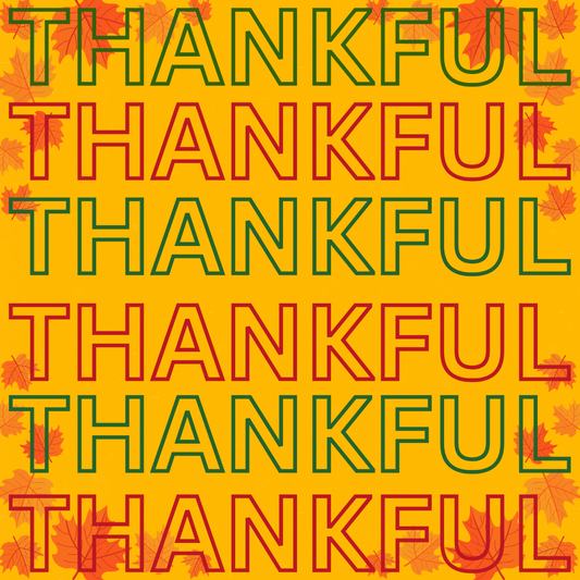 Single Thankful Digital PNG